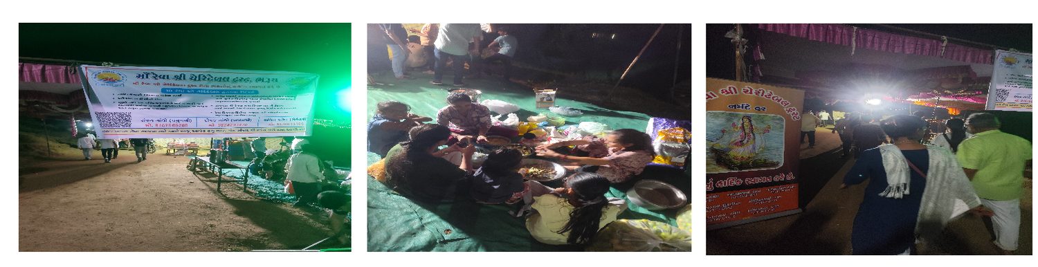 Night seva camp for Uttarvahini Narmada Parikramavasi